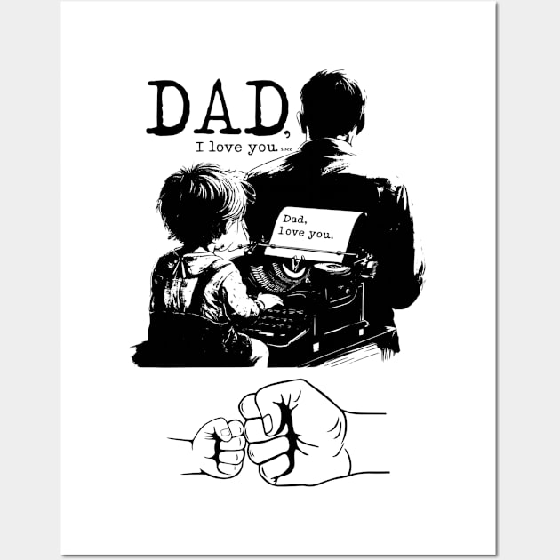 Dad i  love you check Wall Art by DavidBriotArt